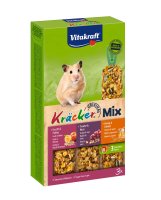 Vitakraft Kräcker Trio Mix křeček –⁠⁠⁠⁠⁠⁠ med, ořechy a ovoce 3x56 g