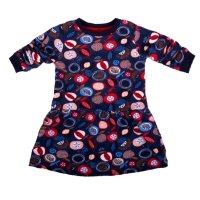 K-Baby Dívčí bavlněné šaty, Ovoce - granátové, vel. 86