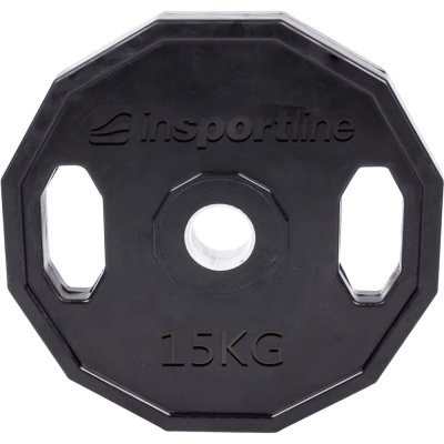 inSPORTline Pogumovaný olympijský kotouč  Ruberton 15 kg 50 mm