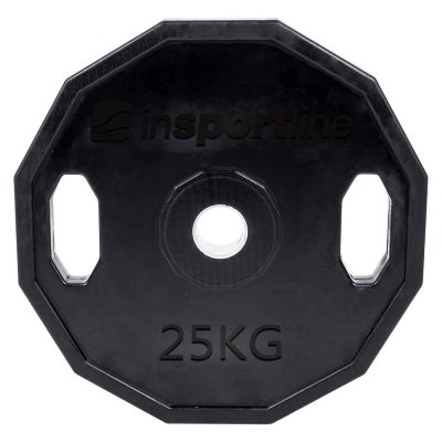 inSPORTline Pogumovaný olympijský kotouč  Ruberton 25 kg 50 mm