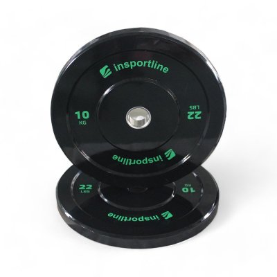 inSPORTline Gumový kotouč  Bumper Plate Lite 10 kg 50 mm