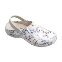 Nursing Care BERLIM pracovní pratelná obuv s certifikací dámská s páskem květy WG4APF1, 40