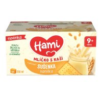 Hami Mlíčko s kaší s příchutí sušenka a vanilka 4x250 ml