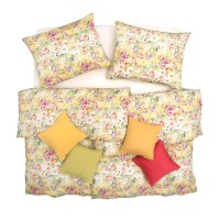 SCANquilt povlečení SATÉN DESIGN spring dream pestrá 140 x 200/70 x 90 cm