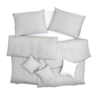 SCANquilt povlečení SATÉN PLUS světle šedá 140 x 200/70 x 90 cm