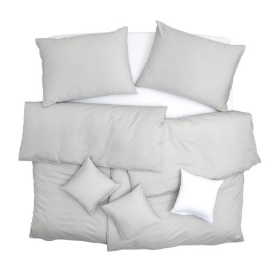 SCANquilt povlečení SATÉN PLUS světle šedá 140 x 200/70 x 90 cm