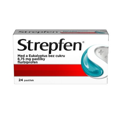 Strepfen Med a Eukalyptus bez cukru 24 pastilek Strepfen Med a Eukalyptus bez cukru 24 pastilek