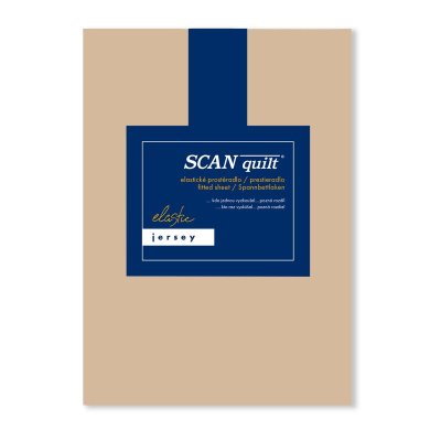 SCANquilt napínací prostěradlo JERSEY ELASTIC LYCRA oříšková 90 x 200 cm (výška matrace do 30 cm)