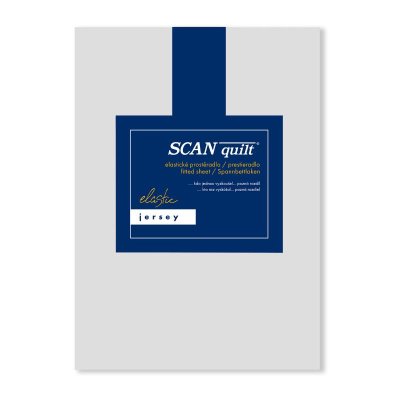 SCANquilt napínací prostěradlo JERSEY ELASTIC LYCRA světle šedá 90 x 200 cm (výška matrace do 30 cm)