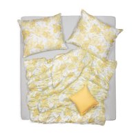 SCANquilt povlečení ART JERSEY renoir bíložlutošedá 140 x 200/70 x 90 cm