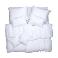 SCANquilt povlečení JERSEY UNI bílá 140 x 200/70 x 90 cm