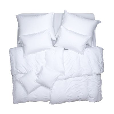 SCANquilt povlečení JERSEY UNI bílá 140 x 200/70 x 90 cm