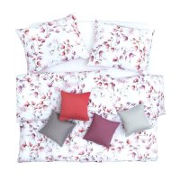 SCANquilt povlečení ART JERSEY magnolia bílorůžová 140 x 200/70 x 90 cm