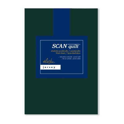 SCANquilt napínací prostěradlo JERSEY ELASTIC LYCRA tmavě zelená 180 x 200 cm (výška matrace do 30 cm)