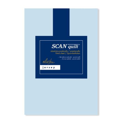 SCANquilt napínací prostěradlo JERSEY ELASTIC LYCRA světle modrá  180 x 200 cm (výška matrace do 30 cm)
