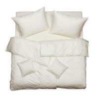 SCANquilt povlečení EXCLUSIVE TENCEL PLUS peříčka smetanová 140 x 200/70 x 90 cm