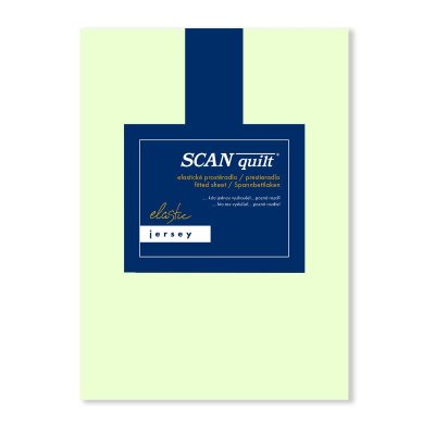 SCANquilt napínací prostěradlo JERSEY ELASTIC LYCRA světle zelená 180 x 200 cm (výška matrace do 30 cm)
