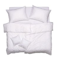 SCANquilt povlečení EXCLUSIVE TENCEL PLUS peříčka bílá 140 x 200/70 x 90 cm