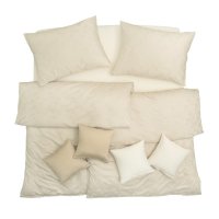 SCANquilt povlečení EXCLUSIVE TENCEL PLUS peříčka béžová 140 x 200/70 x 90 cm