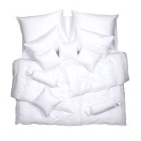 SCANquilt povlečení SATÉN TENCEL PLUS bílá 140 x 200/70 x 90 cm