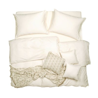 SCANquilt povlečení SATÉN PLUS smetanová 140 x 200/70 x 90 cm