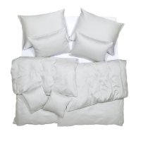 SCANquilt povlečení SATÉN TENCEL PLUS světle šedá 140 x 200/70 x 90 cm