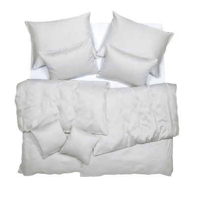 SCANquilt povlečení SATÉN TENCEL PLUS světle šedá 140 x 200/70 x 90 cm