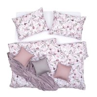 SCANquilt povlečení SATÉN DESIGN magnolie pudrová 140 x 200/70 x 90 cm