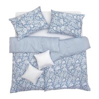 SCANquilt povlečení SATÉN DESIGN windsor modrá 140 x 200/70 x 90 cm