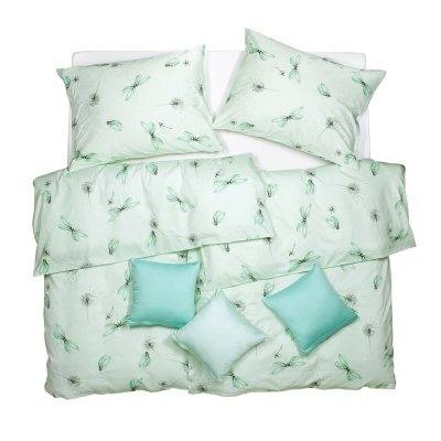 SCANquilt povlečení SATÉN TENCEL DESIGN morning mentolová 140 x 200/70 x 90 cm