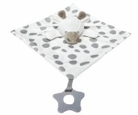 TULIMI Přítulníček, mazlík s kousátkem Žirafka - šedá, bílá