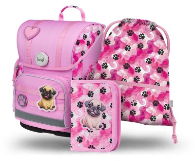 Baagl SET 3 Ergo Tlapky: aktovka, penál, sáček