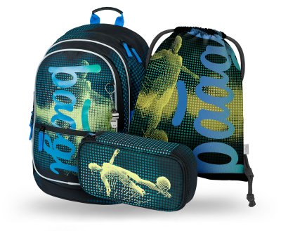 Baagl 3 SET Core Fotbalový hráč: batoh, penál, sáček