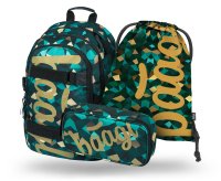 Baagl 3 SET Skate Polygon: batoh, penál, sáček