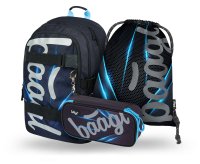 Baagl 3 SET Skate Bluelight: batoh, penál, sáček