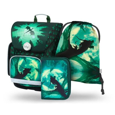 Baagl 3 SET Ergo Drak: aktovka, penál, sáček