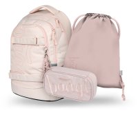 Baagl SET 3 Skate max Creamy: batoh, penál, sáček