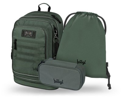 Baagl SET 3 Cubic Grove: batoh, penál, sáček