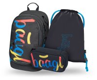 Baagl SET 3 Core Logo mix: batoh, penál, sáček