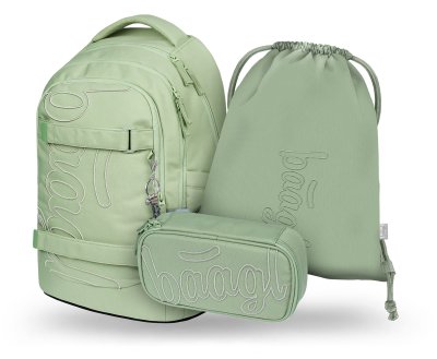 Baagl SET 3 Skate max Mentol: batoh, penál, sáček