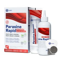 ENEO Parasine Rapid rodinné balení roztok a šampon proti vším a hnidám 2x200 ml + všiváček + čepice