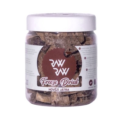 Raw Raw Mrazem sušená hovězí játra pamlsky pro psy 90 g
