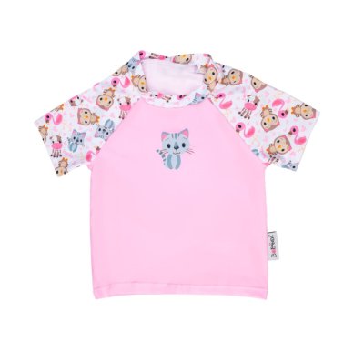 Bobánek Dětské UV tričko do vody 2–⁠⁠⁠⁠⁠⁠4 roky 1 ks růžová zvířátka