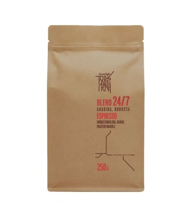 CrossCafe Pražírna Blend 24/7 70% Arabica 30% Robusta zrnková káva 250 g