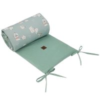 Eko Chránič do postýlky VELVET Dogs Mint 180x35 cm