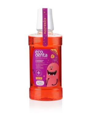 ECODENTA Kake Make Dětská ústní voda s jahodovou příchutí 250 ml