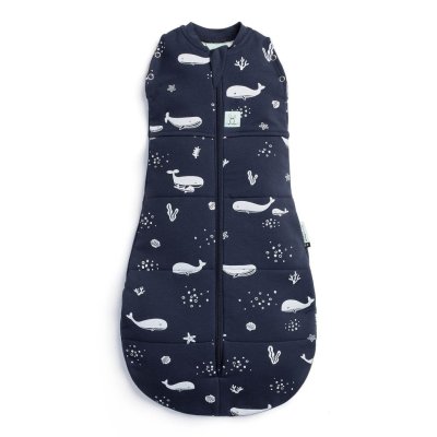Ergopouch Zavinovačka a vak na spaní 2v1 Cocoon Whale 0-3 m, 3-6 kg, 2,5 tog