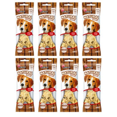 Akinu NATURAL Kost s L-carnitinem pamlsek pro psy 8 x 1 ks