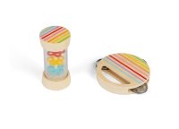 Bigjigs Toys Dešťová hůlka a tamburína 2 ks