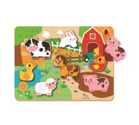 2Kids Toys Vkládací puzzle Farma 8 ks